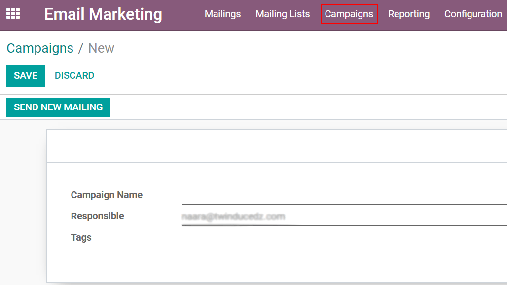 Send Emails Marketing and Manage Campaigns — documentación de Odoo - 13.0
