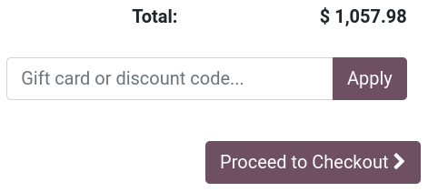 Saisissez le code de la carte-cadeau pour procéder au paiement.